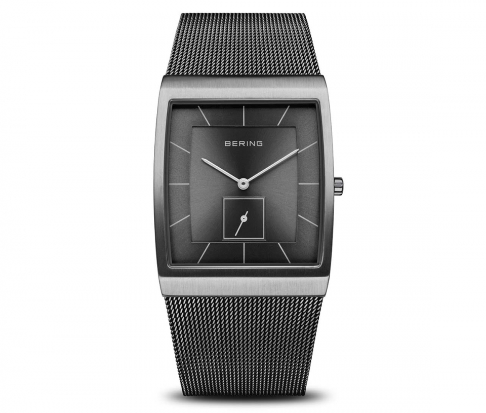 CAPTIVANTE MONTRE BERING POUR HOMME EN ACIER/PVD GRIS BROSSÉ - MI 16033 377 - BERING