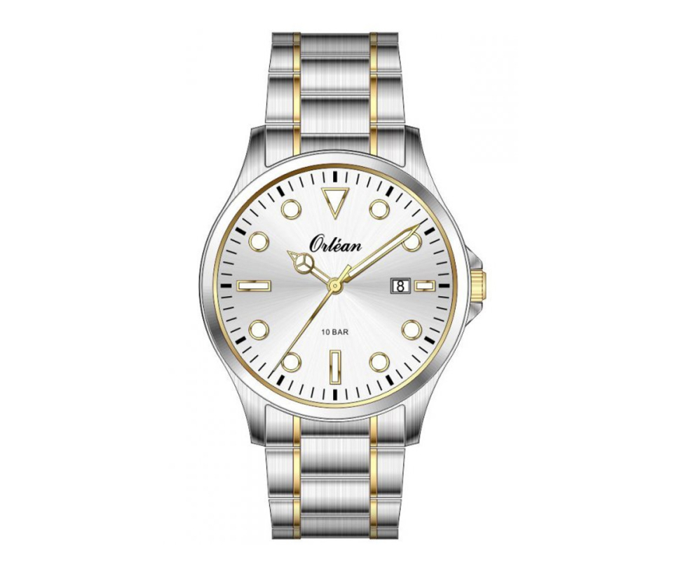 MONTRE ORLEAN EN ACIER/PVD OR 2 TONS - BA ME3676 - ORLEAN