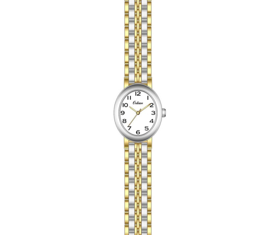 MONTRE OVALE ORLEAN EN ACIER/PVD OR 2 TONS - BA ME3653 - ORLEAN