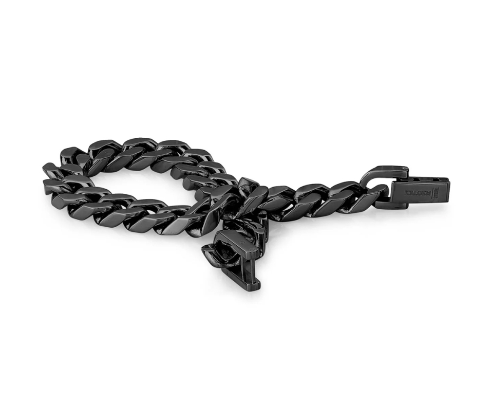 BRACELET EN ACIER/PVD NOIR À MAILLE GOURMETTE - IG SMB470 - ITALGEM