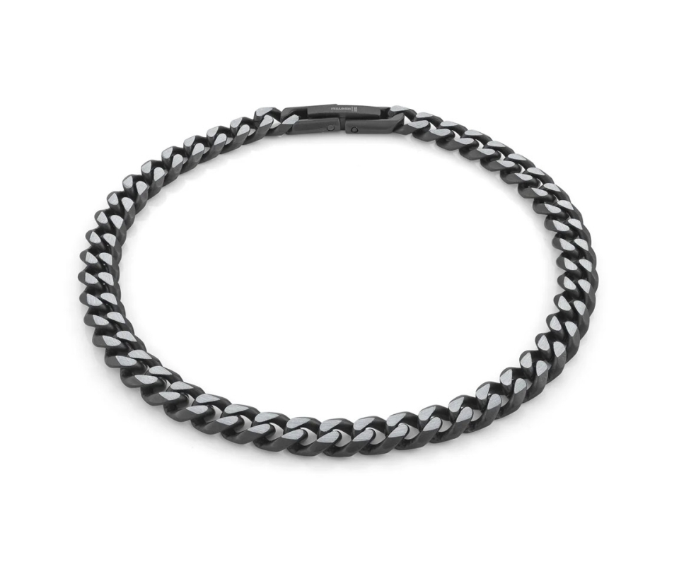BRACELET EN ACIER/PVD NOIR À MAILLE GOURMETTE - IG SMB511 - ITALGEM
