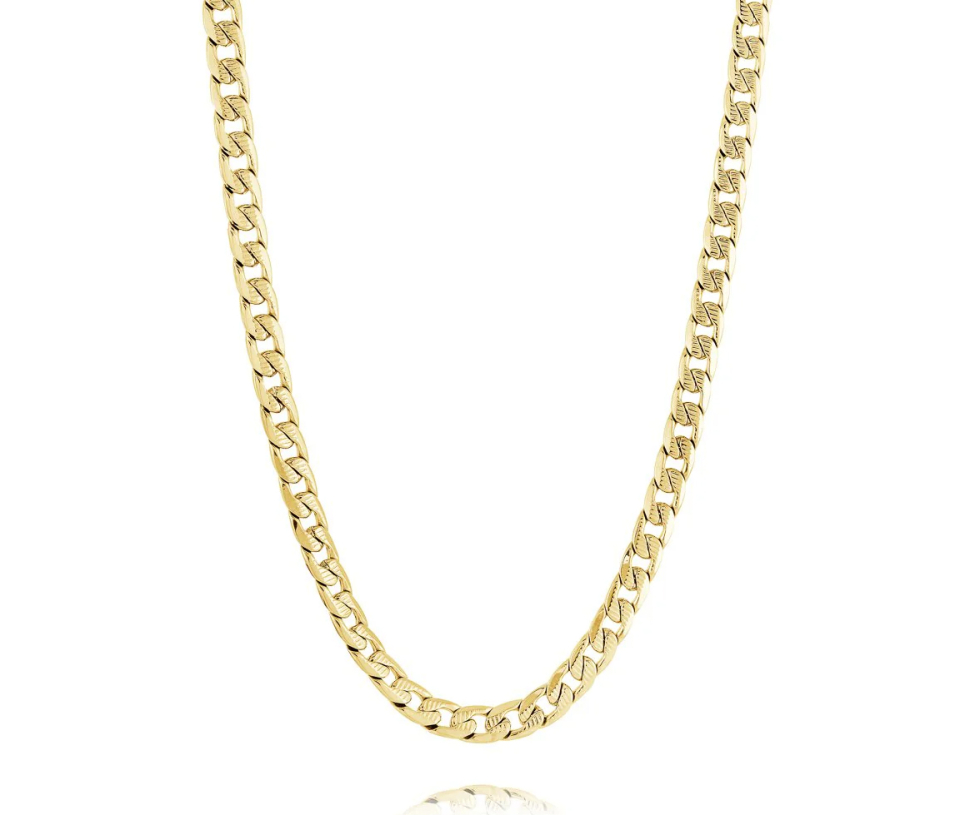 CHAINE EN ACIER/PVD OR À MAILLE GOURMETTE TAILLÉE DIAMANT - IG SYN57/22 - ITALGEM