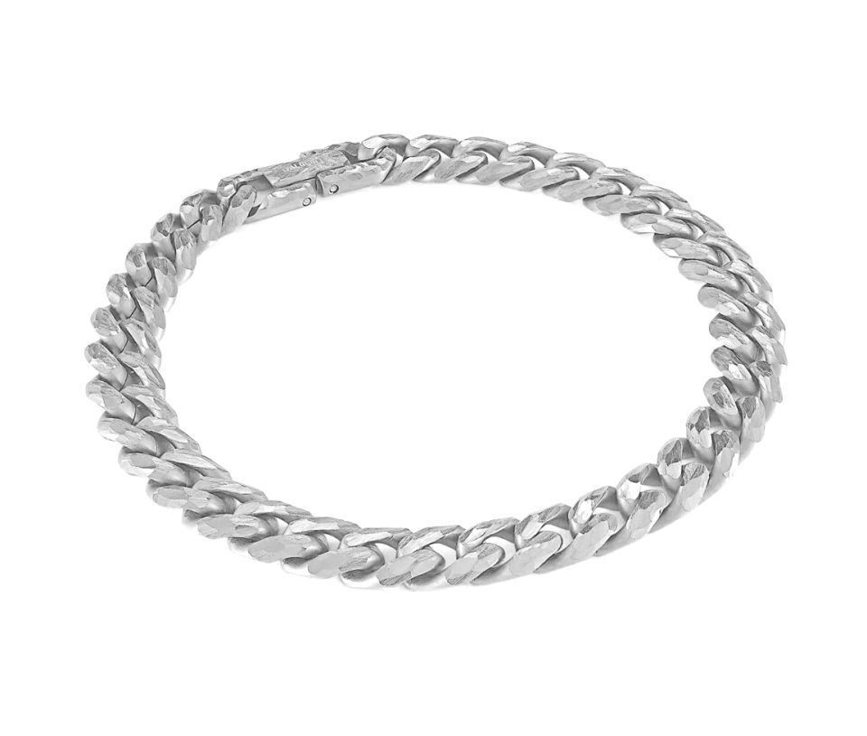 BRACELET EN ACIER À MAILLE GOURMETTE TAILLÉE DIAMANT - IG SMB622 - ITALGEM