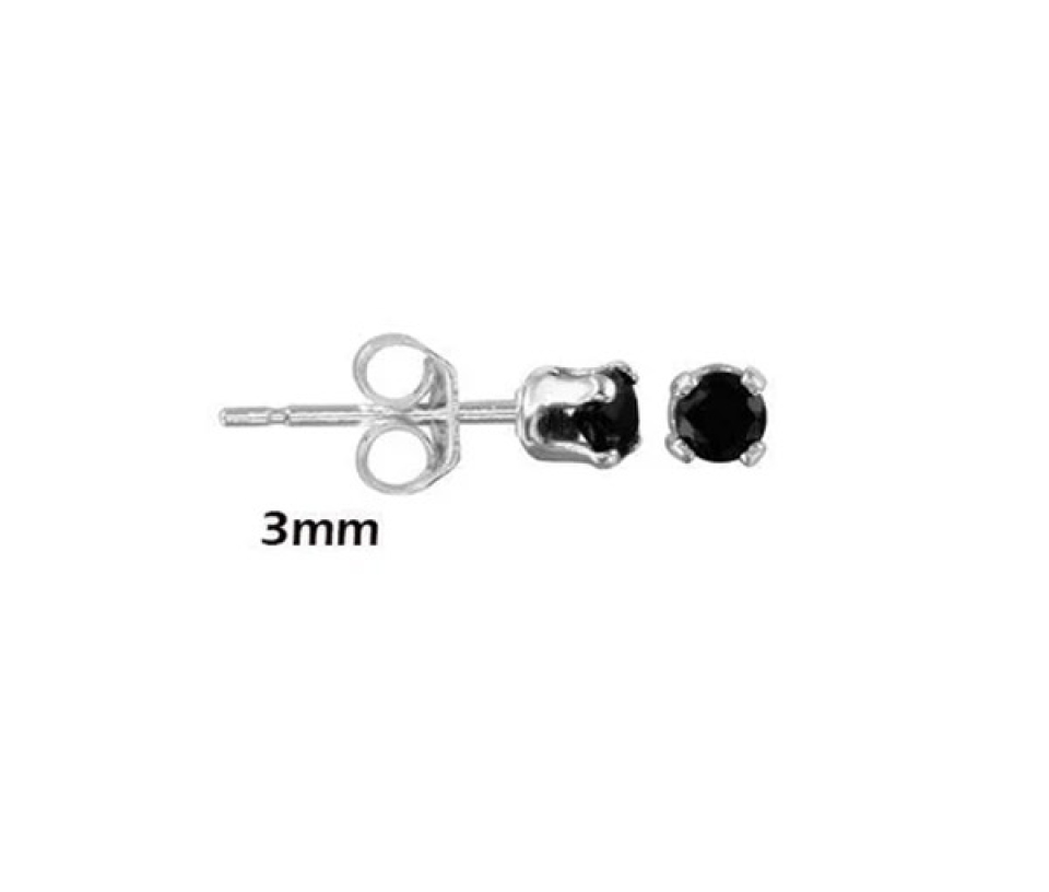BOUCLES FIXES EN ARGENT RHODIÉ 