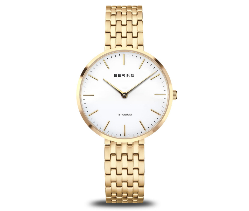 MONTRE BERING POUR DAME EN TITANE/PVD OR - MI 19334/334 - BERING