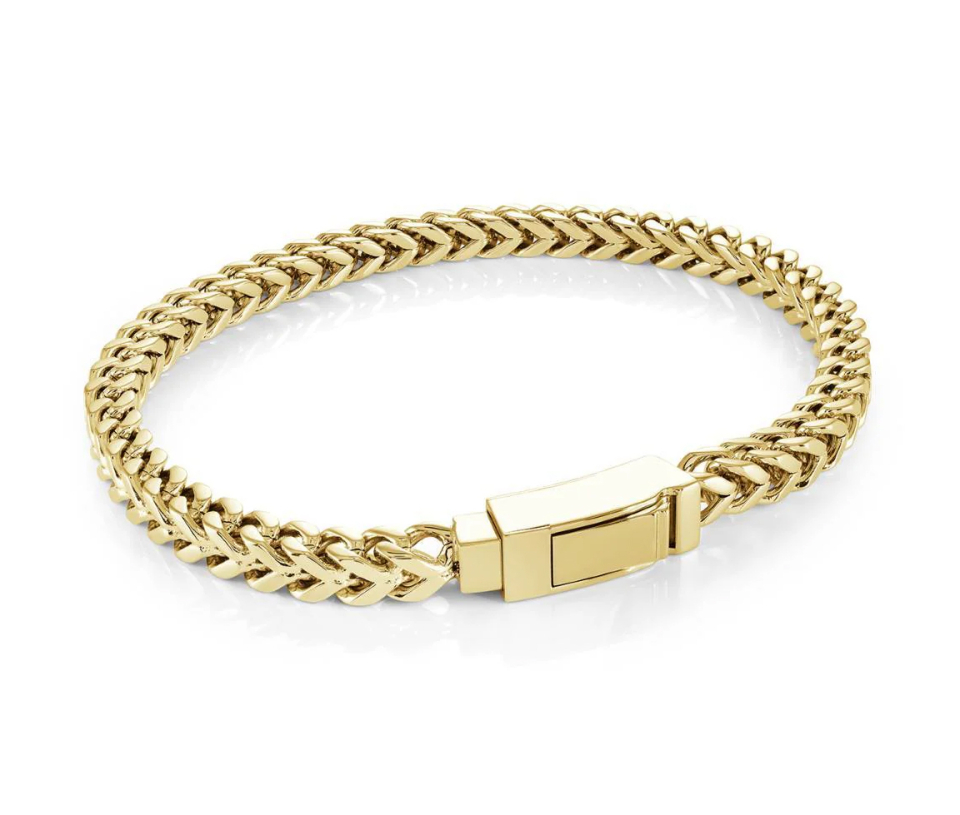 BRACELET EN ACIER OU ACIER/PVD OR À MAILLE FRANCO - IG SMB830GO8.5 - ITALGEM