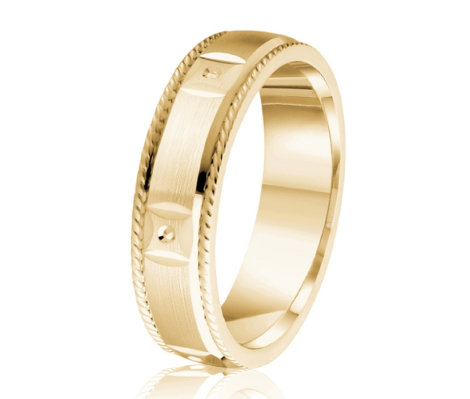 JONC EN OR OU EN PLATINE AVEC MOTIF STUD ET CORDELETTES SUR LES CÔTÉS - ML GH1256Y10 - MALO 