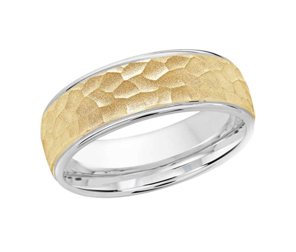 JONC EN OR À MOTIF MARTELÉ - ML FT1085/702 - MALO 