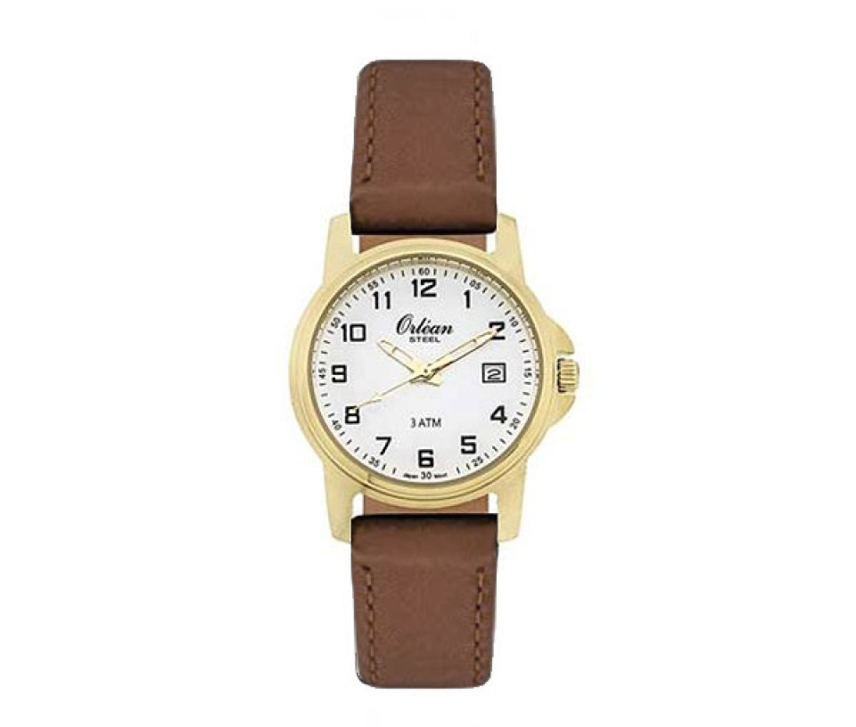MONTRE ORLEAN POUR DAME EN ACIER/PVD OR AVEC BRACELET EXTENSIBLE - BA ME3187/BR - ORLEAN