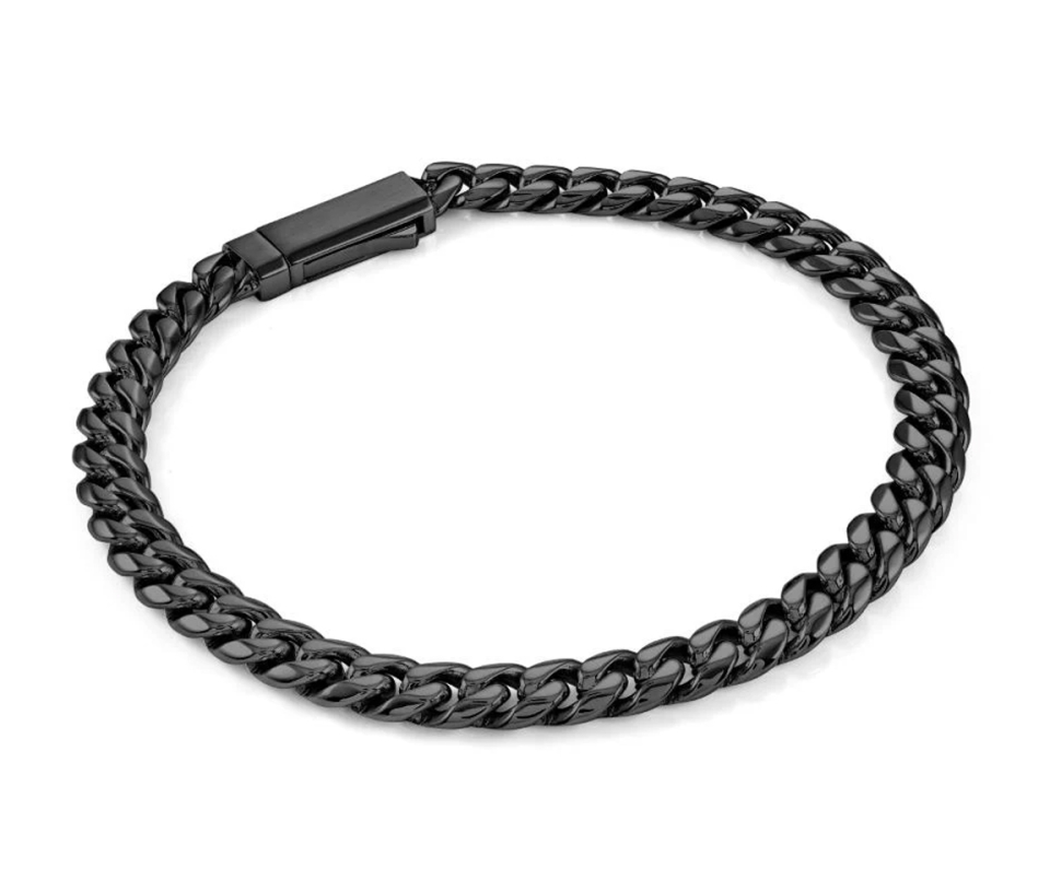 BRACELET EN ACIER, ACIER/PVD OR OU ACIER/PVD NOIR À MAILLE GOURMETTE - IG SMB834BK8 - ITALGEM