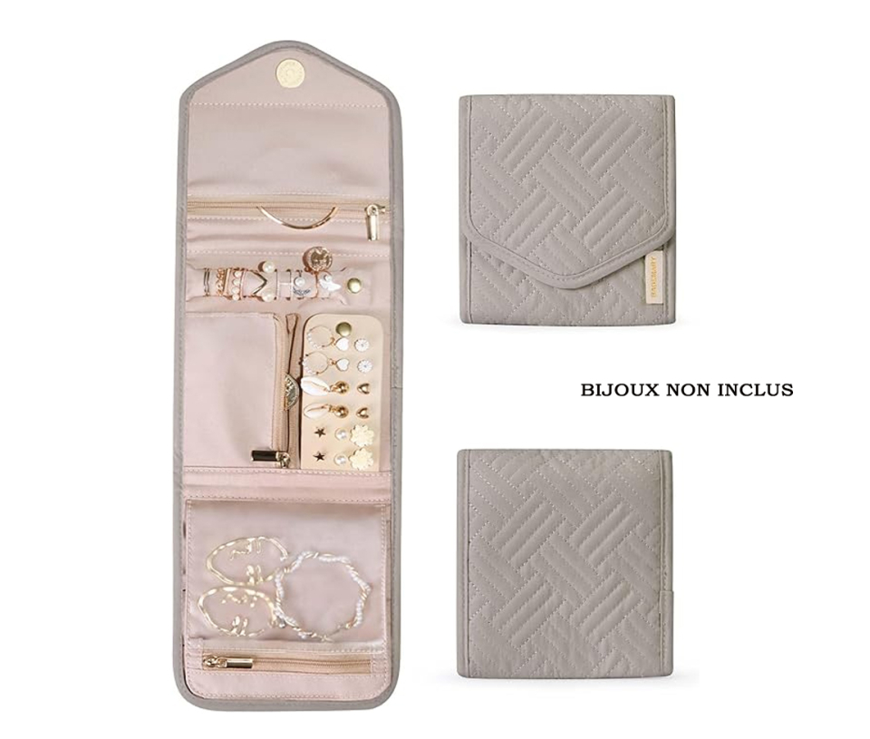 POCHETTE À BIJOUX DE VOYAGE EN COTON - SJ POCVOYPG - BIJOUTERIE SUISSE INC.