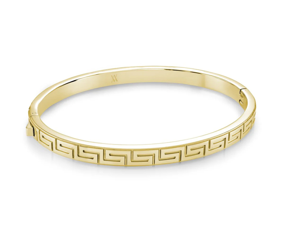 BRACELET BANGLE À MOTIF GRECQUE