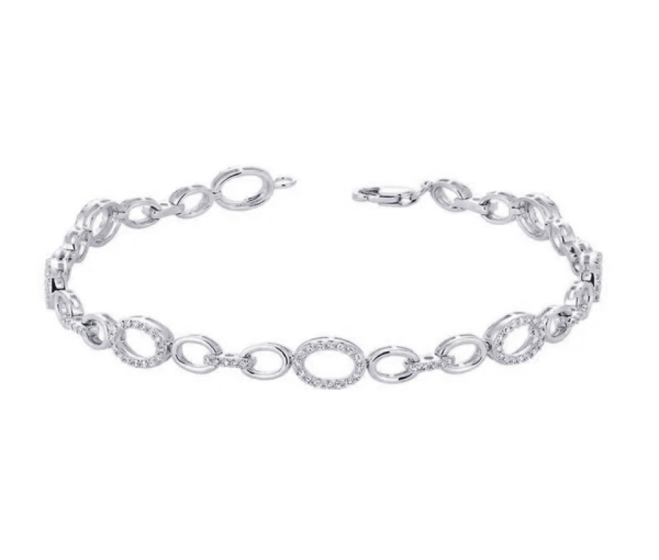 BRACELET STYLE TENNIS EN OR SERTI DE DIAMANTS - BR 040410OHW - R.N.B.