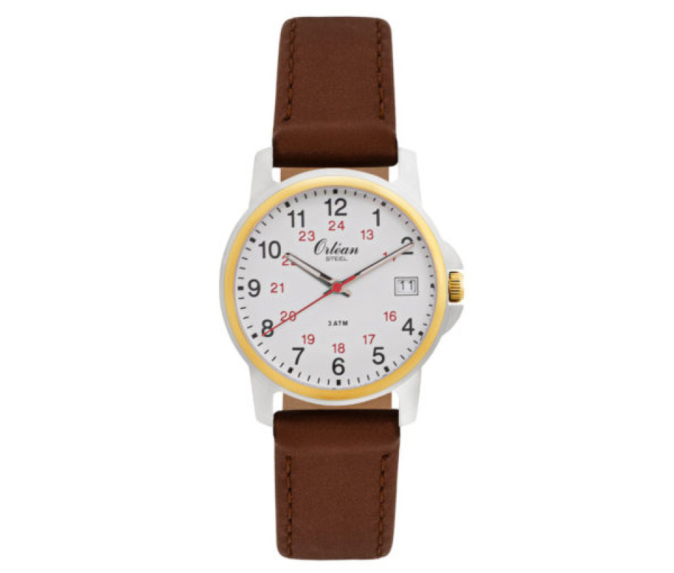 MONTRE ORLEAN EN ACIER/PVD OR 2 TONS - BA ME3341/BR - ORLEAN