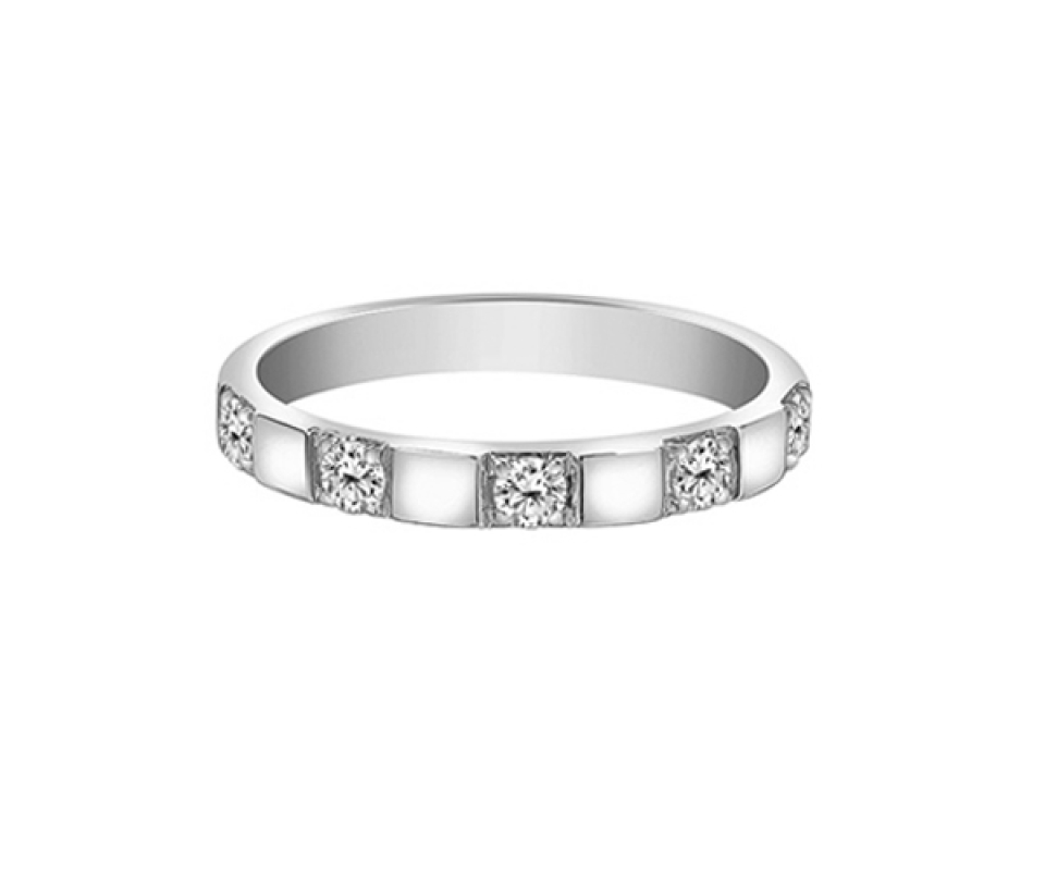 JONC EN OR SERTI DE DIAMANTS CANADIENS - CR ML1009W25 - DIAMANT CANADIEN