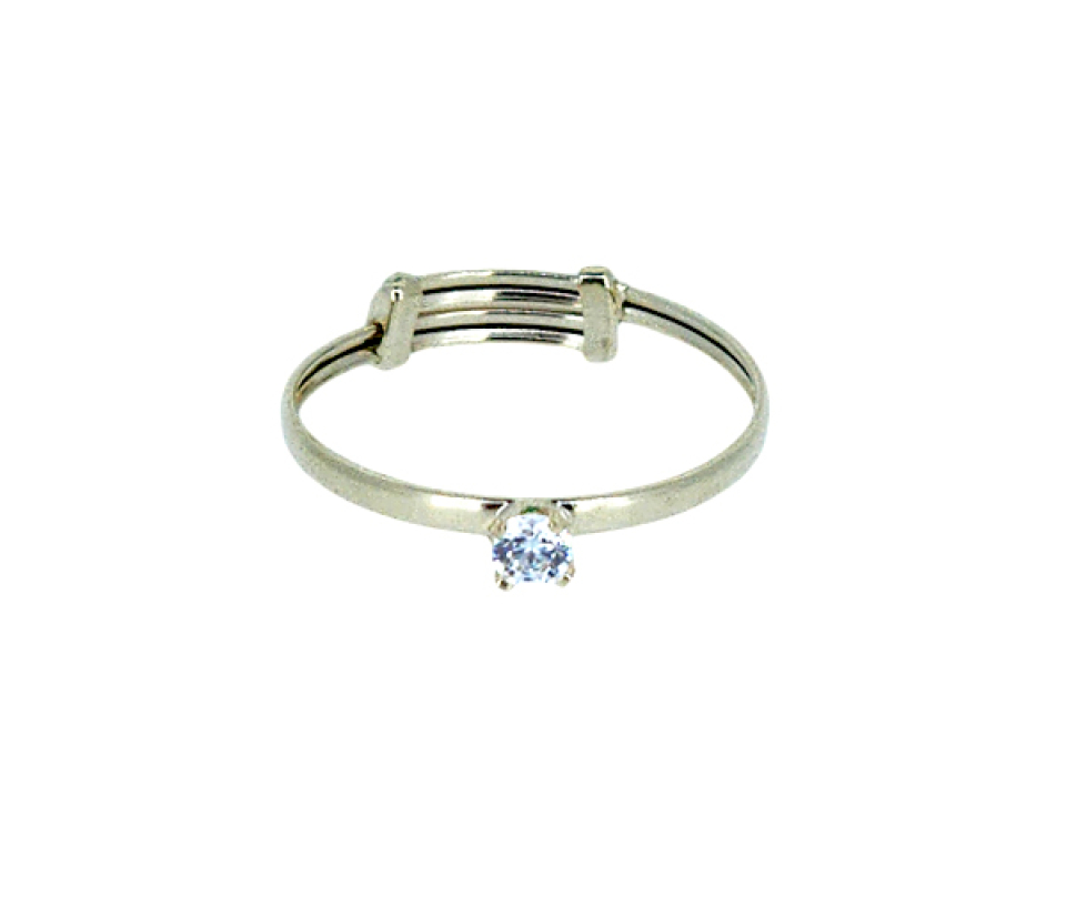 BAGUE POUR ENFANT EN OR SERTIE D'UN PIERRE DE NAISSANCE SYNTHÉTIQUE VARIÉE - IN 1055BEY04 - PERÇAGE