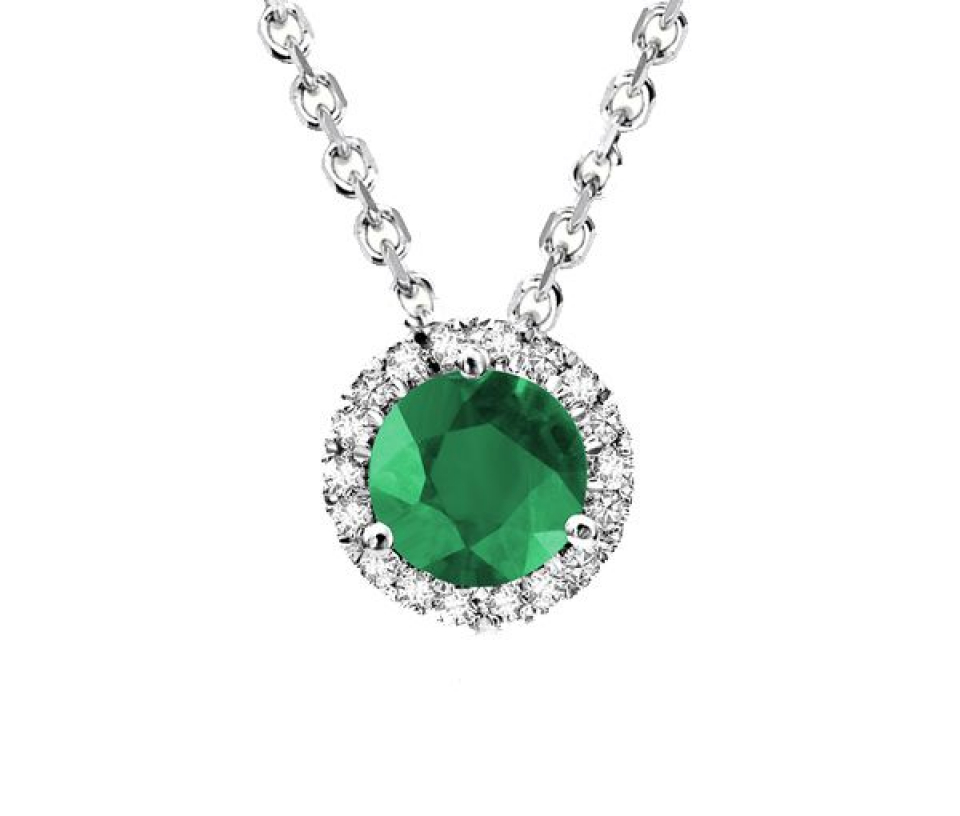 PENDENTIF10K 0,07CT DIAMANT 0.25CT ÉMER - BR 0904MC1EM - FAIT AU CANADA