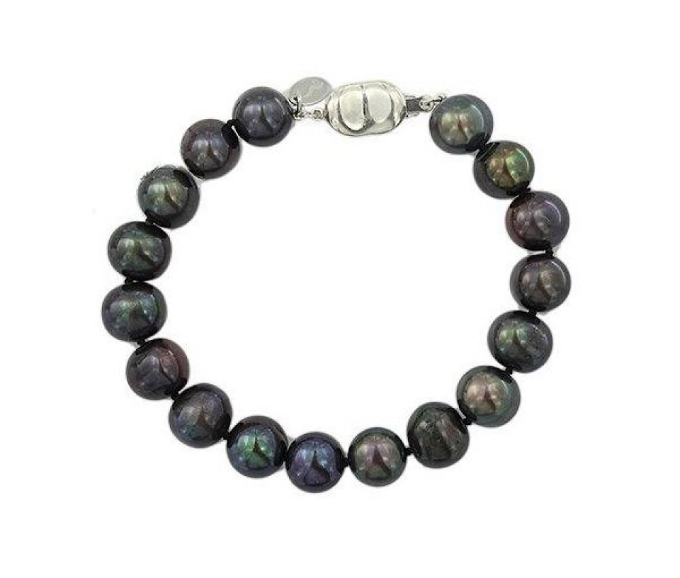 BRACELET ARG P.EAU DOUCE TEINTÉES 7.5'' - CG S55385T07 - PERLE D'IMPORTATION