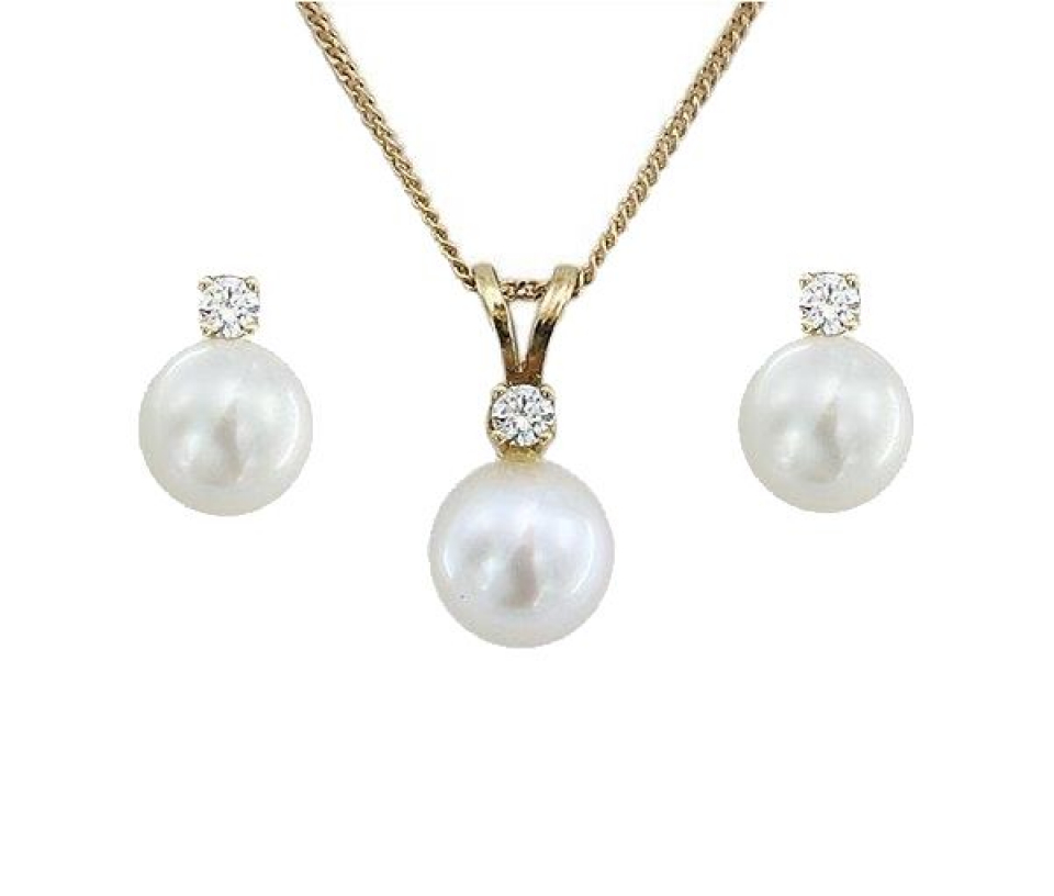 2 MCX 14K P.EAU DOUCE 7MM 3=0,12 DIAMANT - CG UCS468D - PERLE D'IMPORTATION