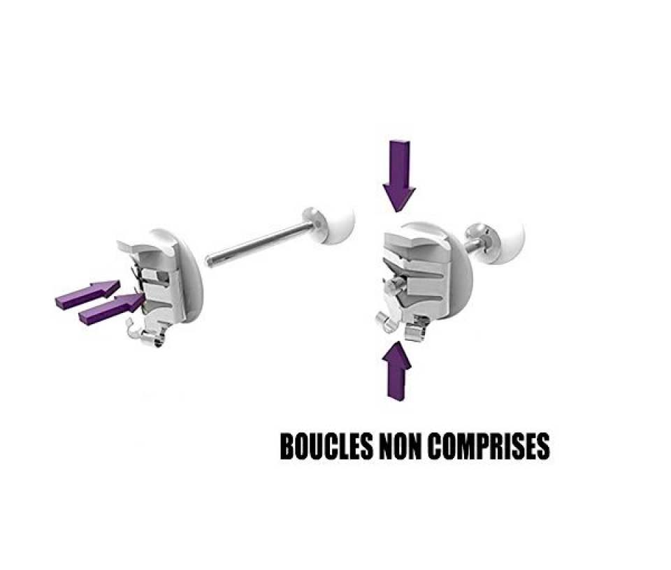 2 PAIRES FERMOIR SÉCURITÉ ACIER - H LOX2SDP - HIRSCH