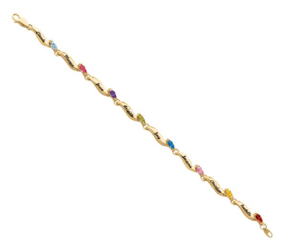 BRACELET DAME 10K 2 À 8 PIERRES - PG 50011R - PERSONALIZED GEM