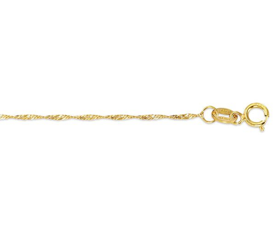 CHAINE SINGAPOUR 10K 20'' 0.90MM - SY 2040Y20 - BIJOUX D'IMPORTATION