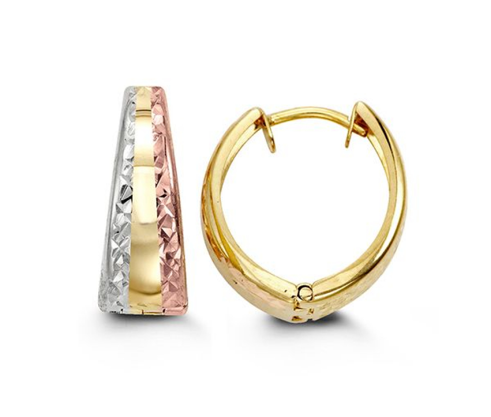 BOUCLES HUGGIES EN OR 3 TONS - SY 6006 - BIJOUX D'IMPORTATION