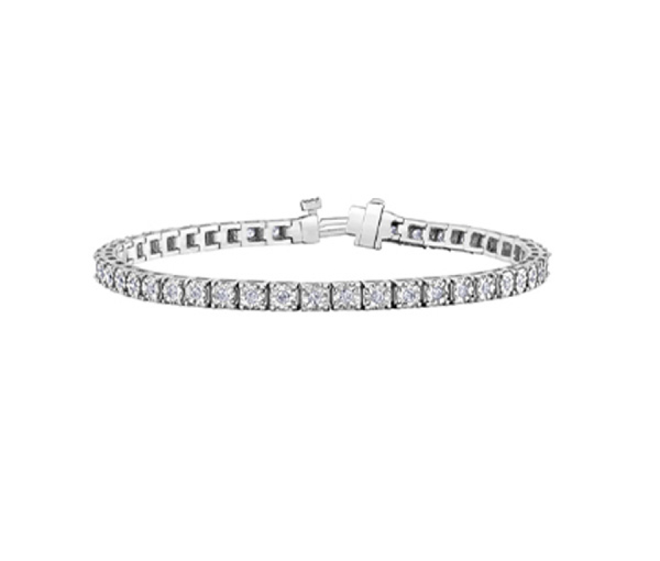 BRACELET TENNIS EN OR 10K SERTI DE DIAMANTS - CR BR988W200 - BIJOUX CANADIEN
