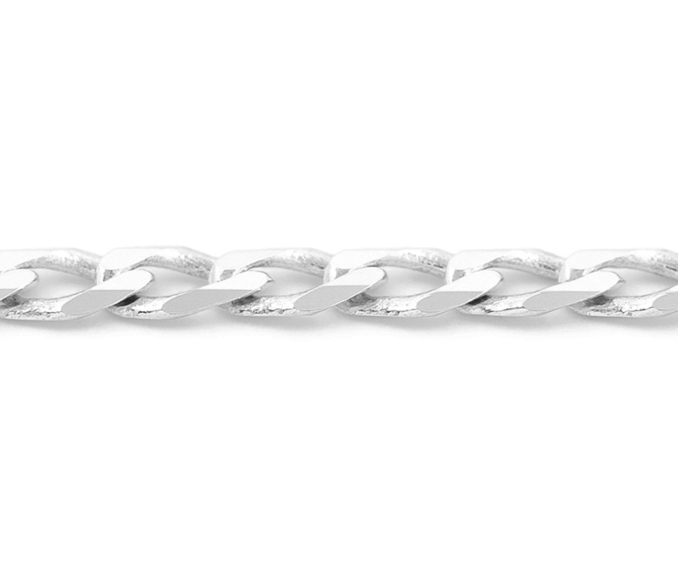 CHAINE EN OR 10K À MAILLE GOURMETTE BISAUTÉE - SY ORO16W - BIJOUX D'IMPORTATION