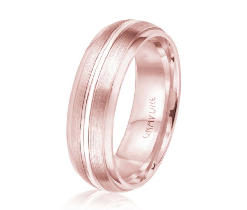 JONC EN OR OU EN PLATINE POLI AVEC LIGNE AU CENTRE - ML GH1205P14 - MALO 