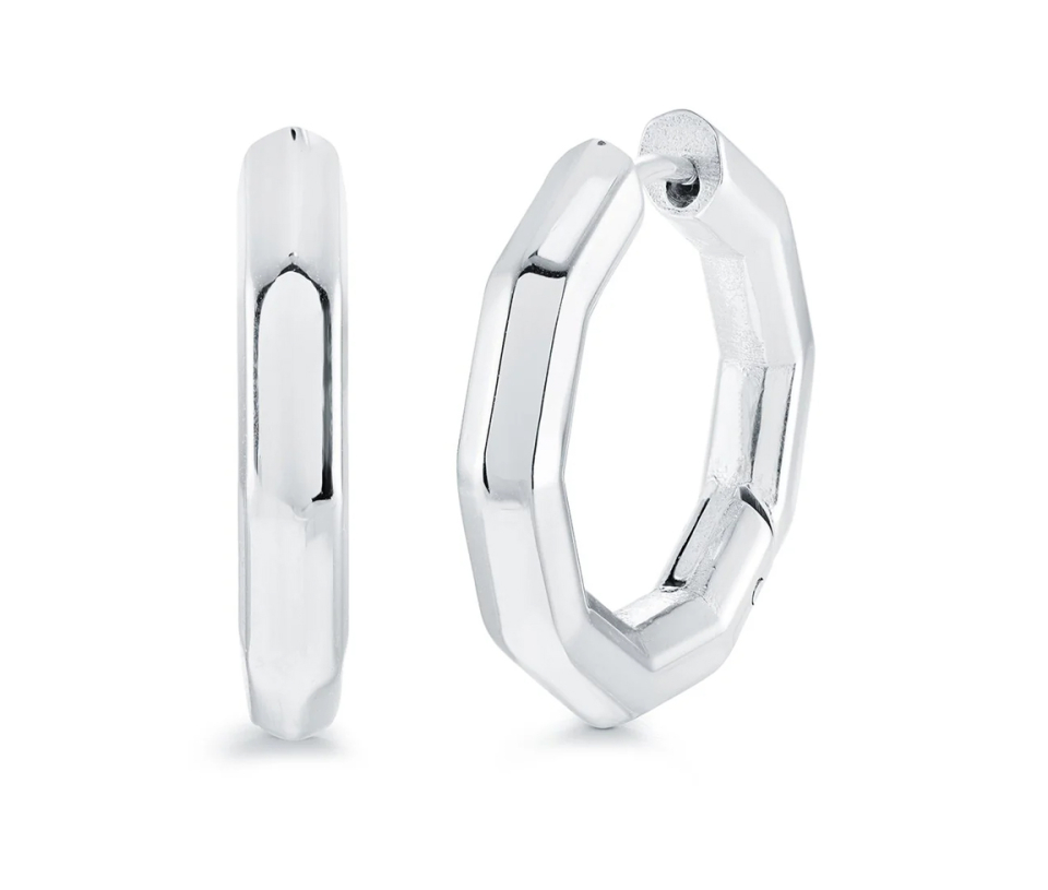 BOUCLES HUGGIES EN ACIER OU ACIER/PVD OR À 9 CÔTÉS - IG SEA452 - VELORIA