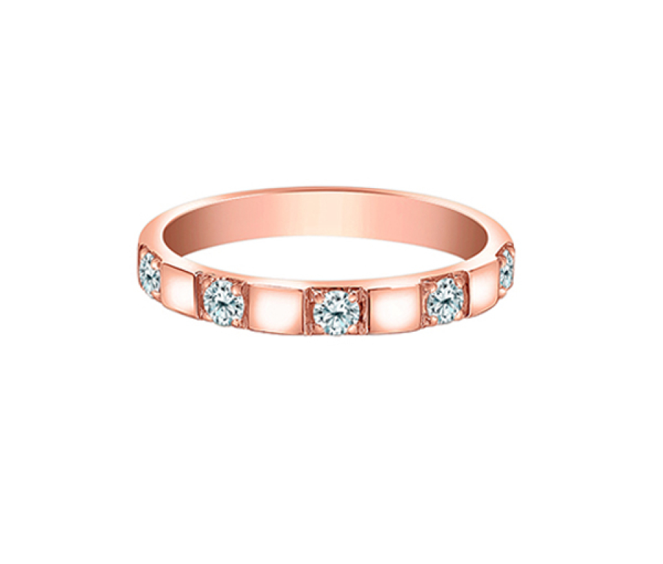 JONC EN OR SERTI DE DIAMANTS CANADIENS - CR ML1009R25 - DIAMANT CANADIEN