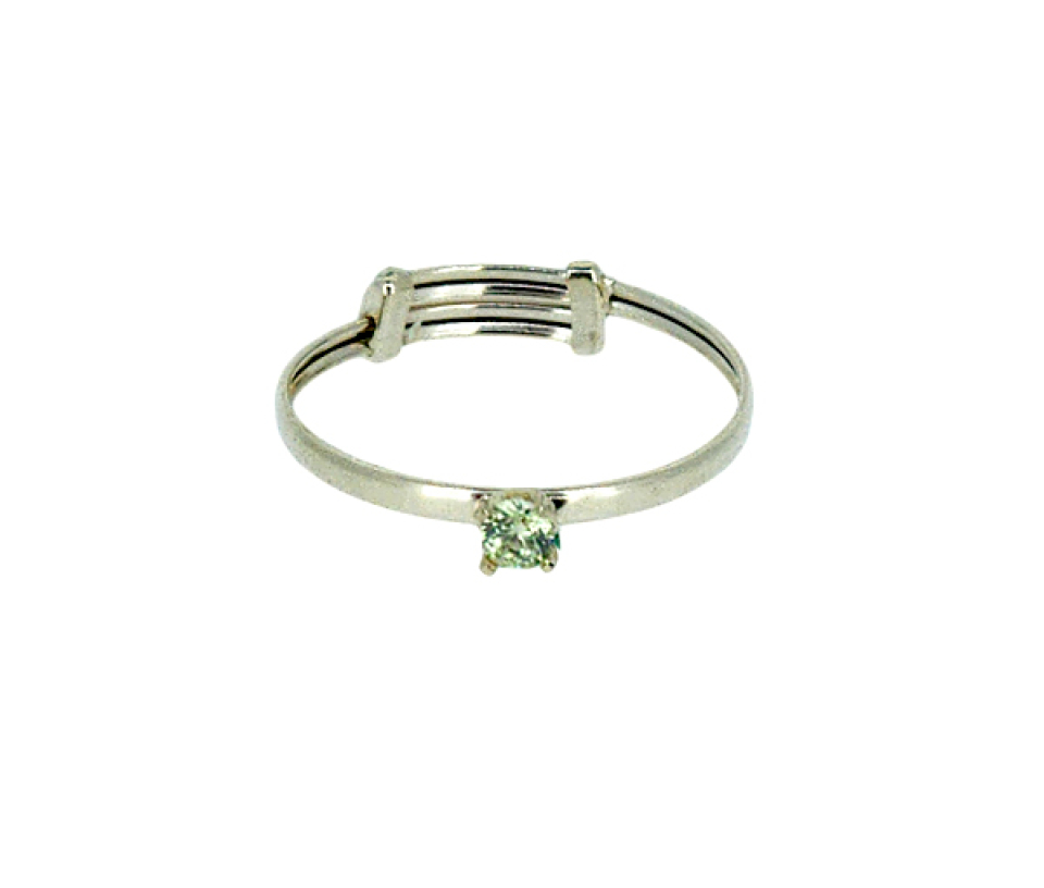 BAGUE POUR ENFANT EN OR SERTIE D'UN PIERRE DE NAISSANCE SYNTHÉTIQUE VARIÉE - IN 1055BEY08 - PERÇAGE
