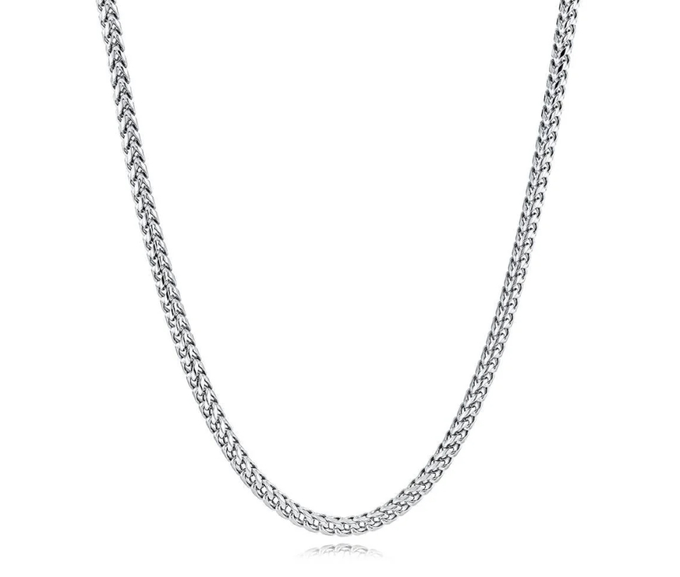 CHAINE EN ACIER À MAILLE FRANCO RONDE