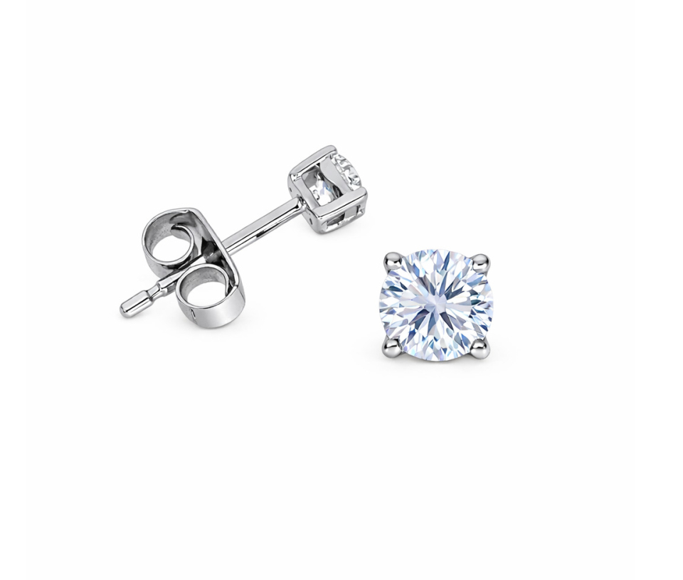 BOUCLES FIXES EN OR SERTIES DE DIAMANTS DE LABORATOIRE